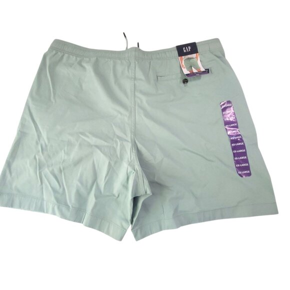 Gap Mens Granite Green Drawstring Shorts XXL 98% Cotton 2% Spandex Casual Elasti - Picture 12 of 16